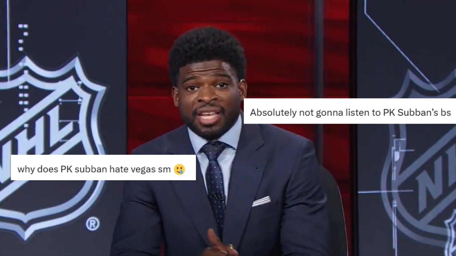 Fans accuse PK Subban of having bias against Vegas Golden Knights.