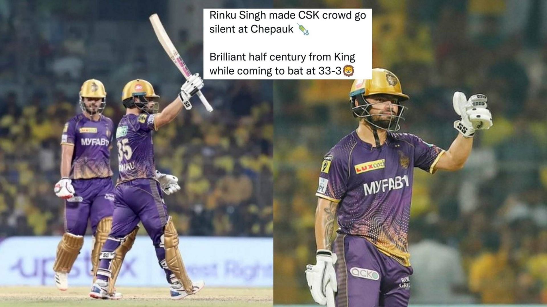 Rinku Singh won the Man of the Match award against CSK (Image: IPL/Twitter)