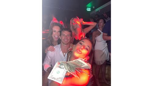 Braxton Berrios parties in Miami (Image credit: @natalie__gee IG)