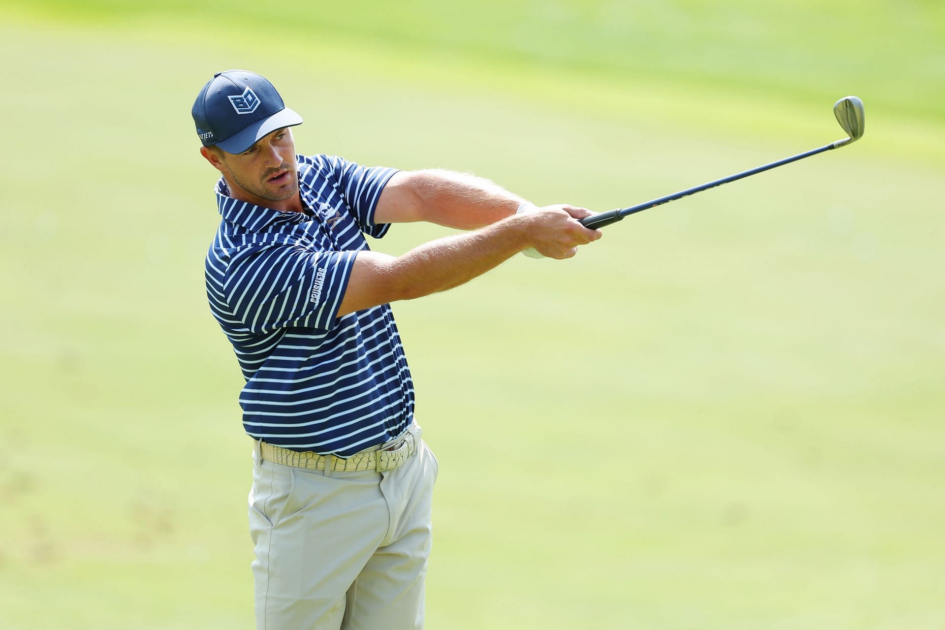 Bryson DeChambeau is already at Rochester, New York, to tee off at the 2023 PGA Championship in three days (Image via Getty).