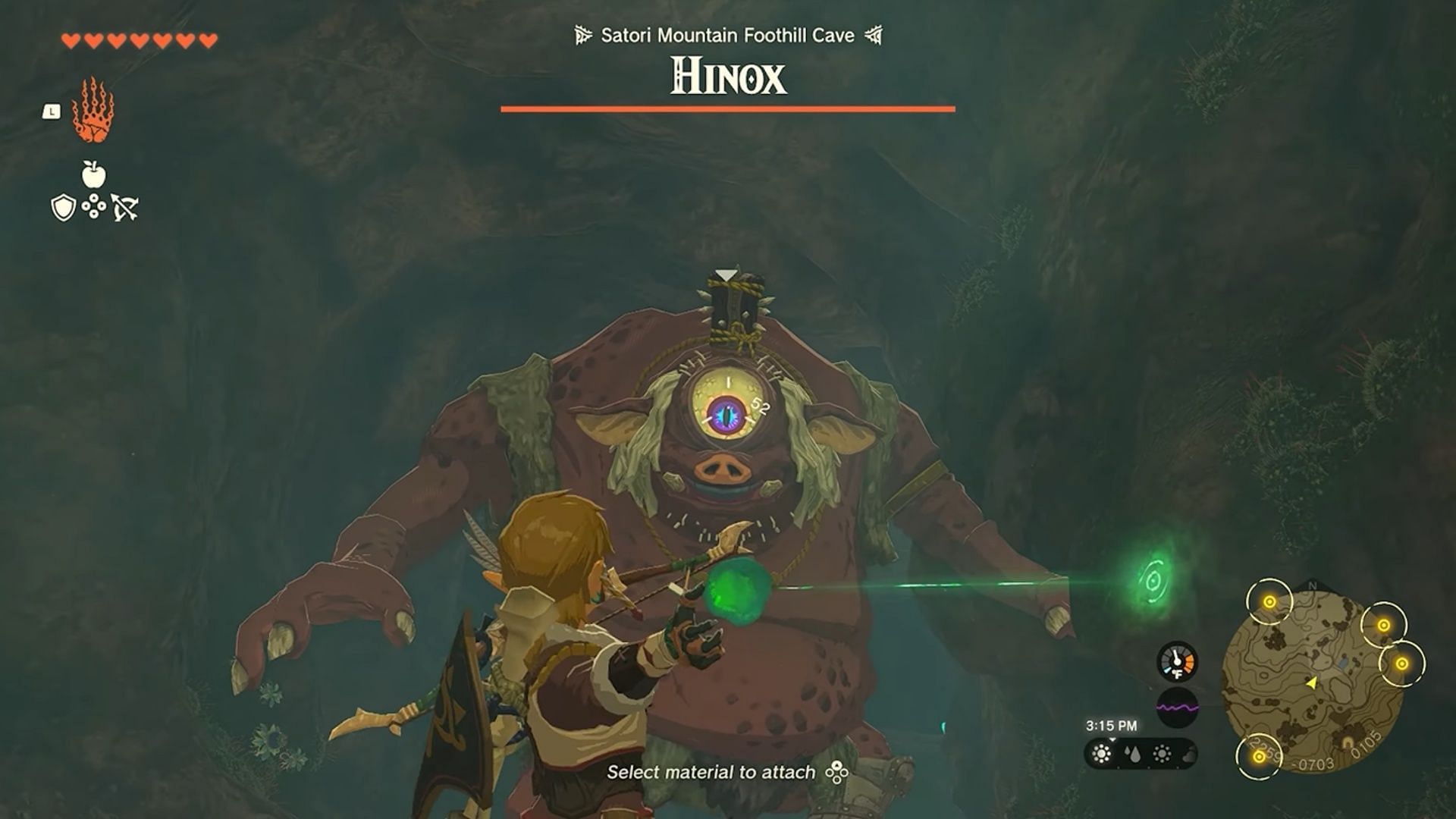 Defeat the Hinox to get the crystal offering for the shrine (Image via Lootward/ youtube.com)