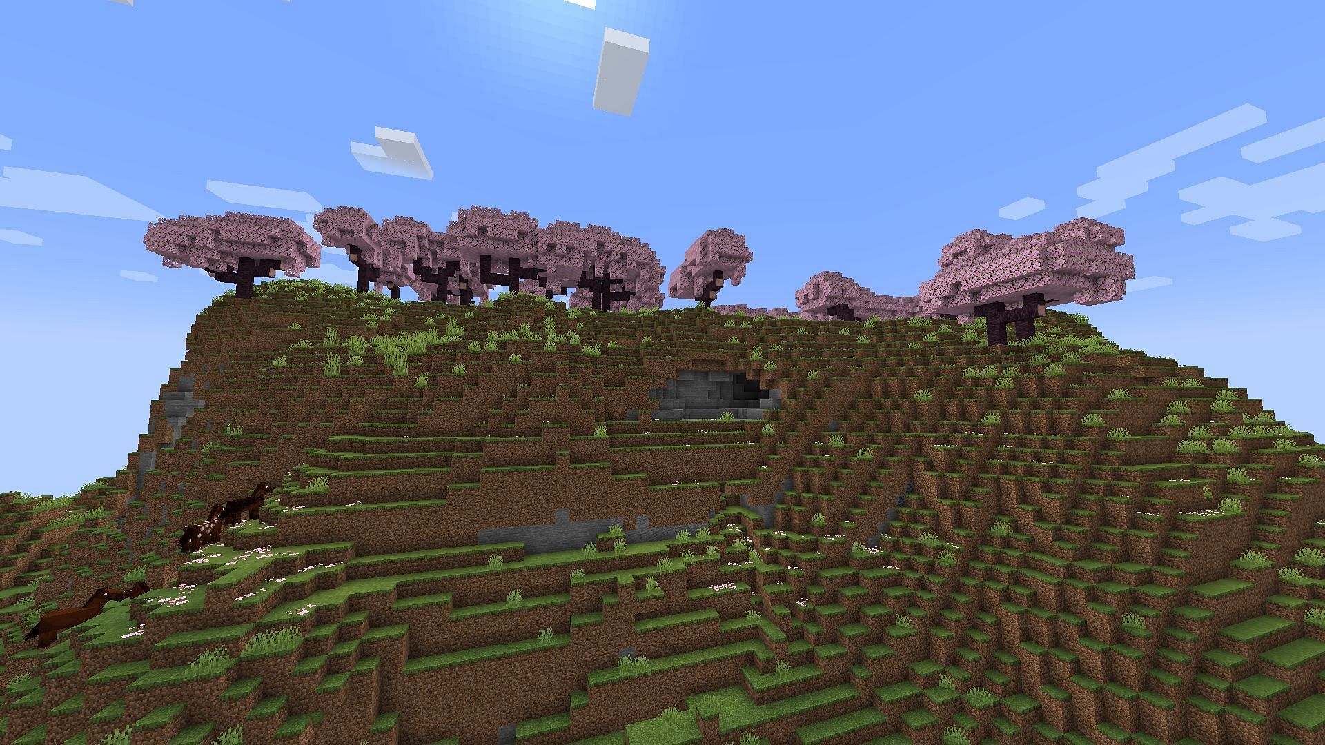 This biome will generate mountains, which are somewhat uncommon in the Minecraft 1.20 update (Image via Mojang)