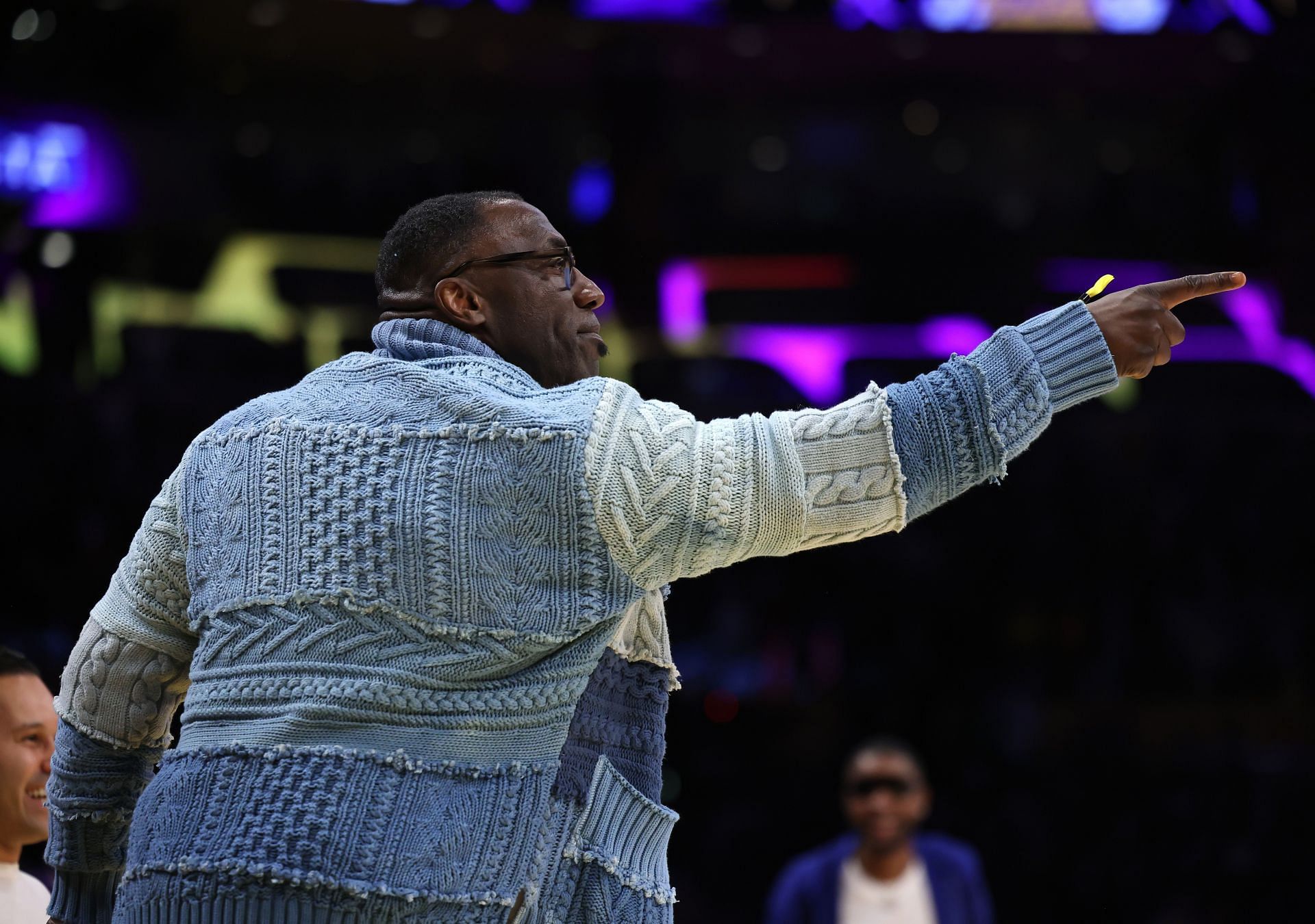 Sharpe at the Grizzlies-Lakers game in January