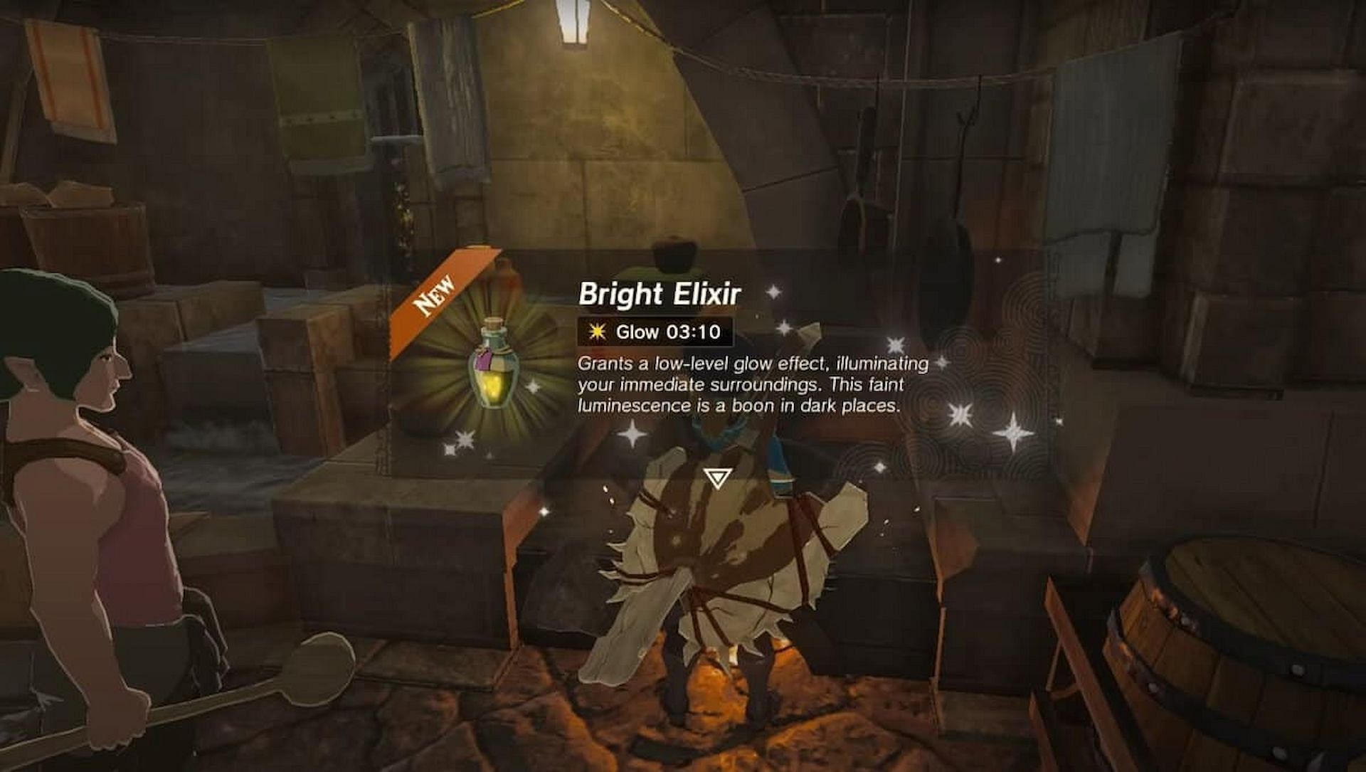 This elixir helps illuminate dark areas (Image via The Legend of Zelda Tears of the Kingdom)
