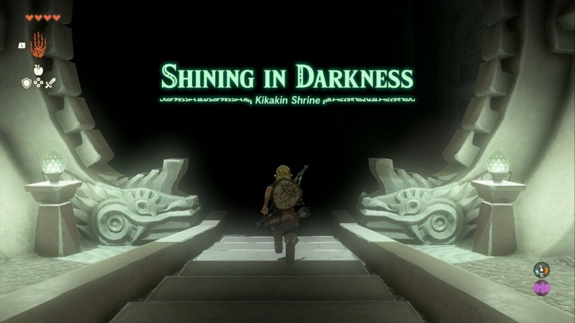 The Kikakin Shrine is dark, but The Legend of Zelda Players can make it much easier.