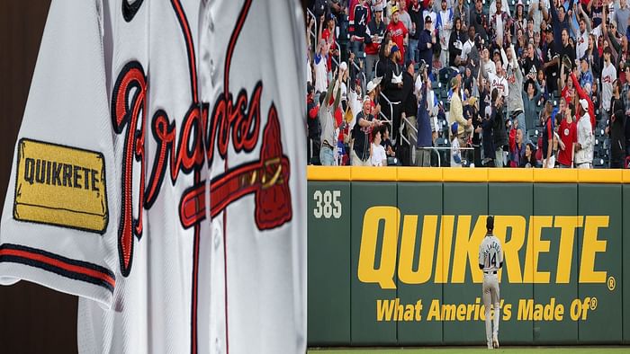 Atlanta Braves Quikrete Patch: Team's gaudy sleeve sponsor proving to be  unpopular among fans
