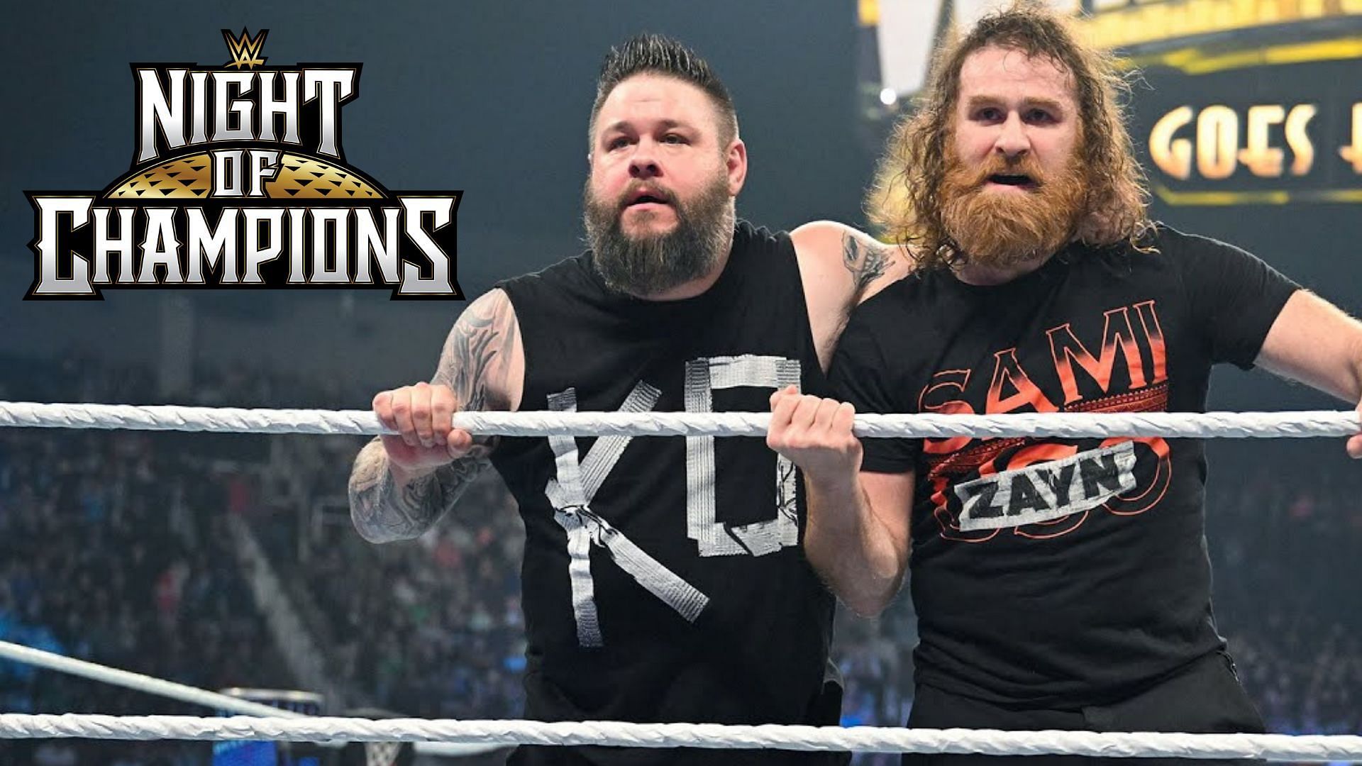 Intercontinental Championship (left), Kevin Owens and Sami Zayn (right)