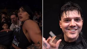 Rhea Ripley reacts after Dominik wishes her a "Happy Mexican Mother's Day"