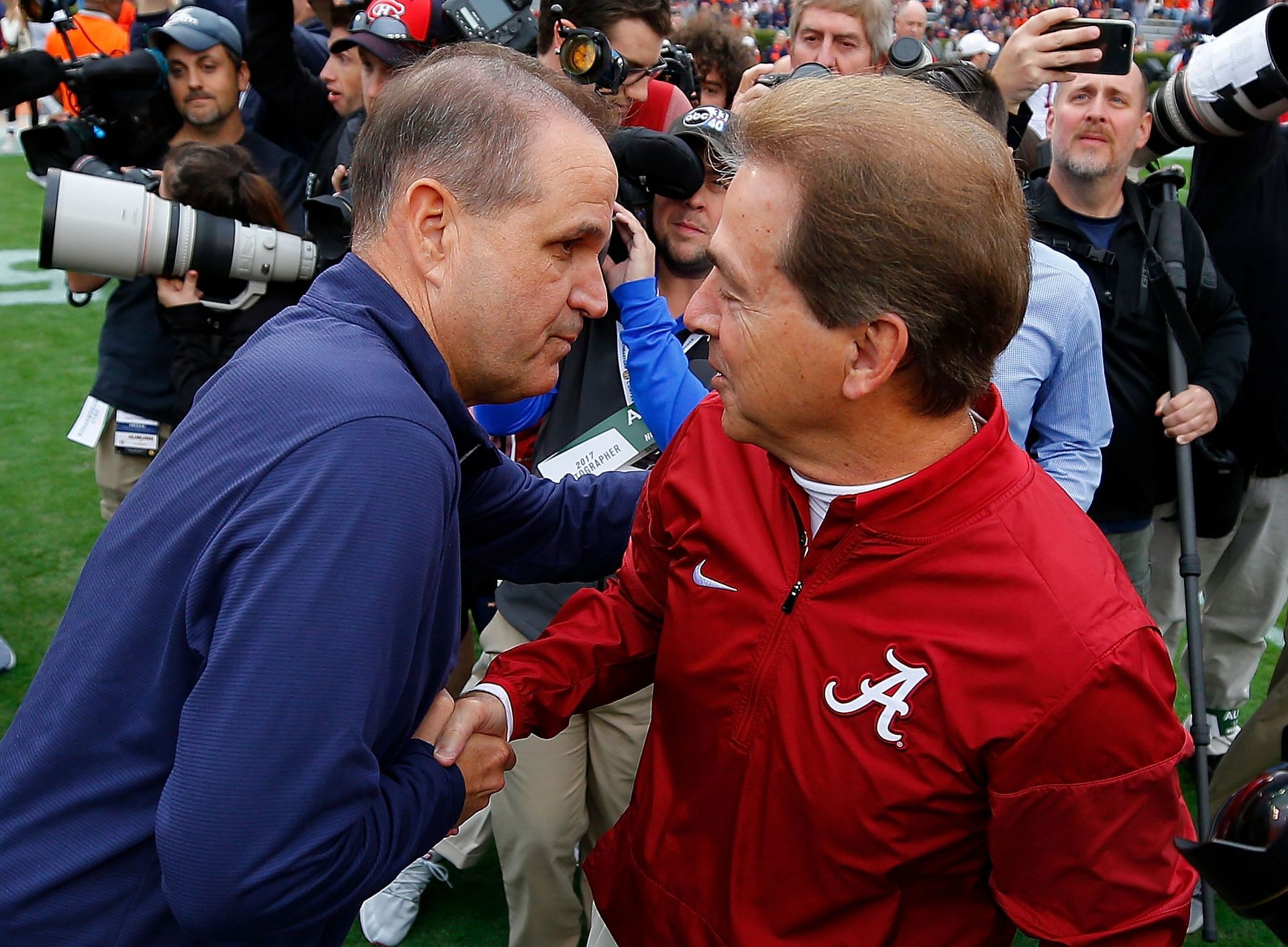 Kevin Steele with Nick Saban in a picture from 2017