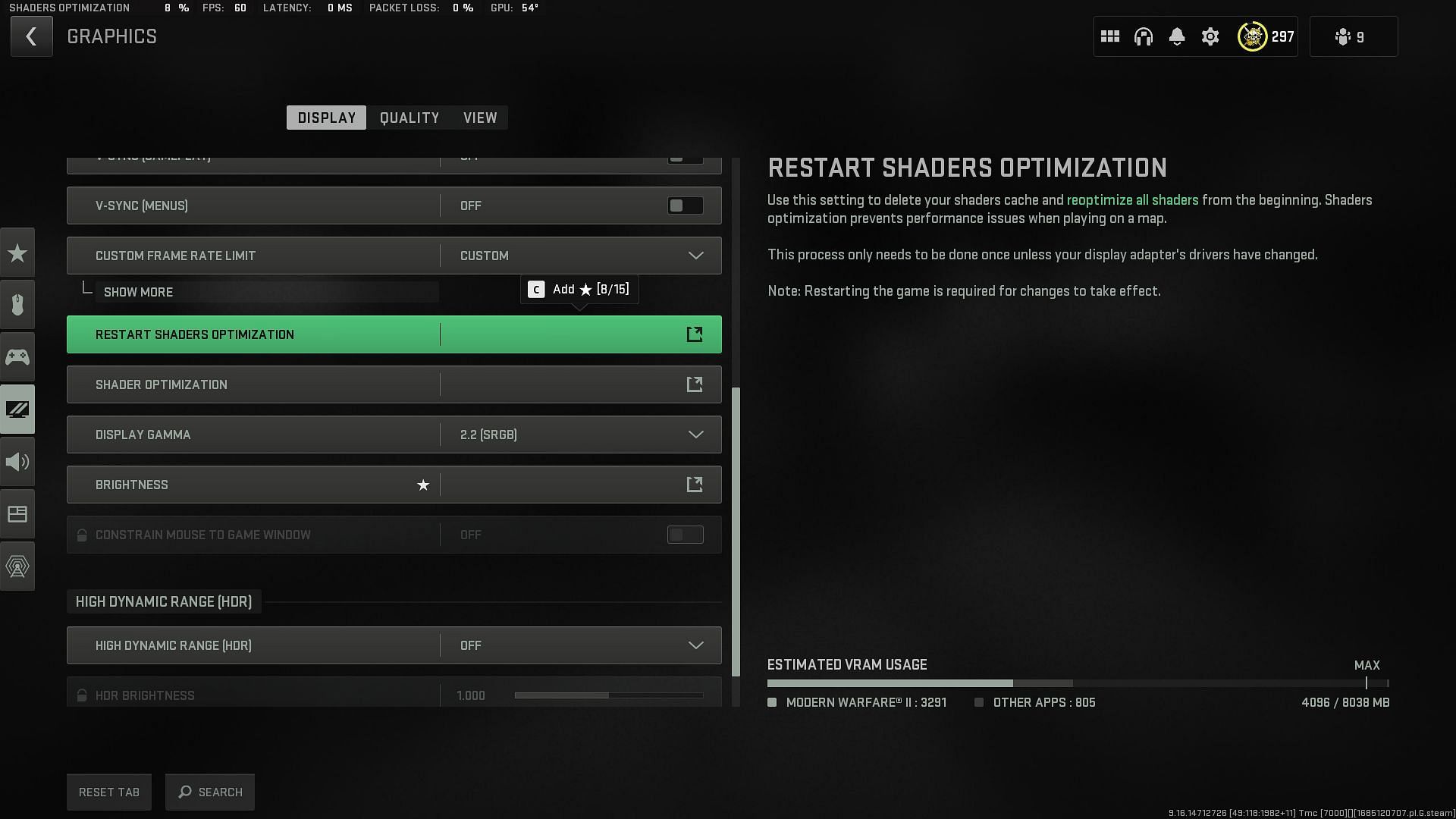 Restarting Shaders Installation (Image via Activision)