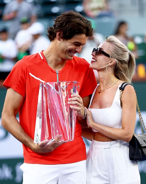 Taylor Fritz with Morgan Riddle