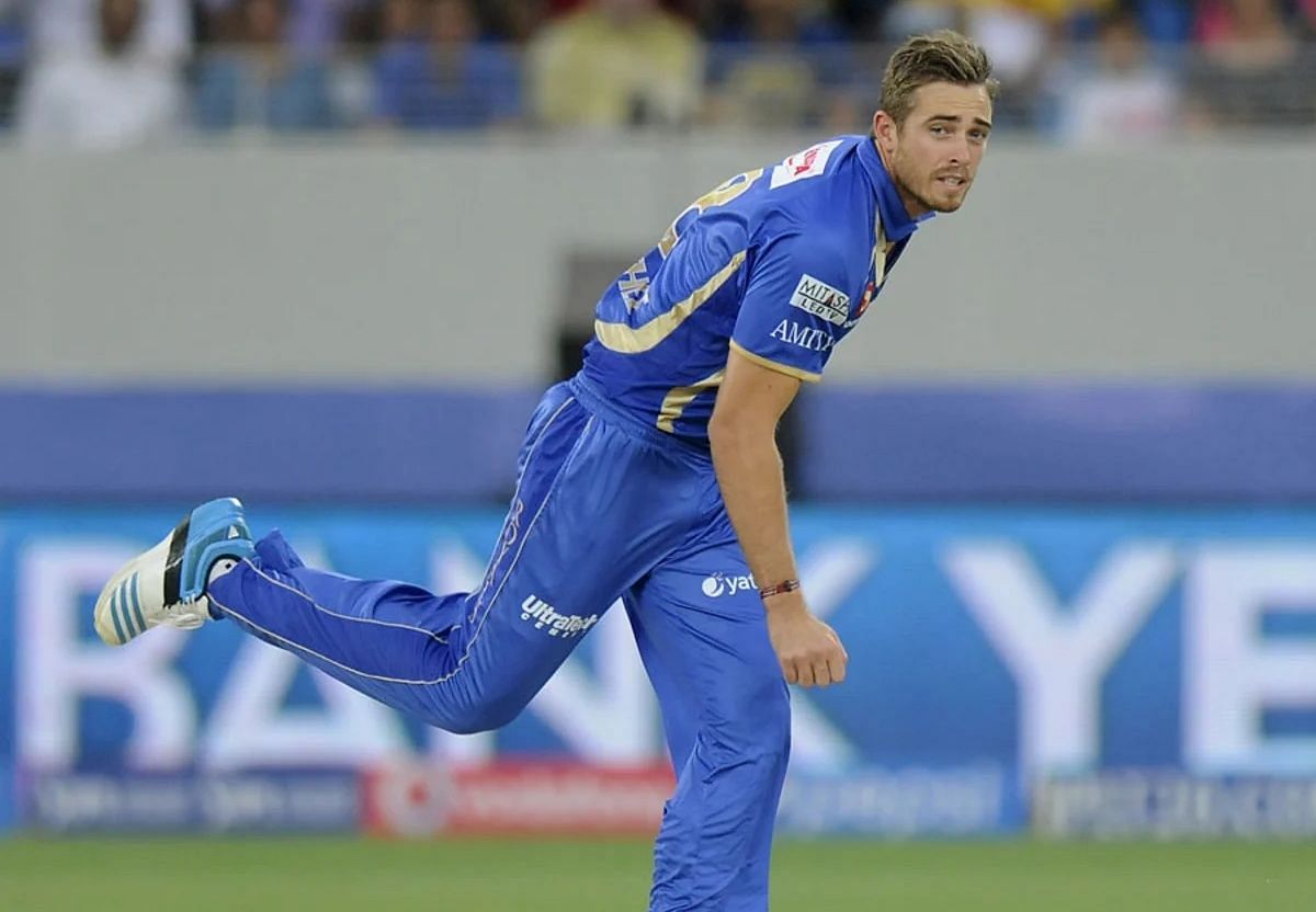 Tim Southee bowling for Rajasthan Royals. (Pic: BCCI)