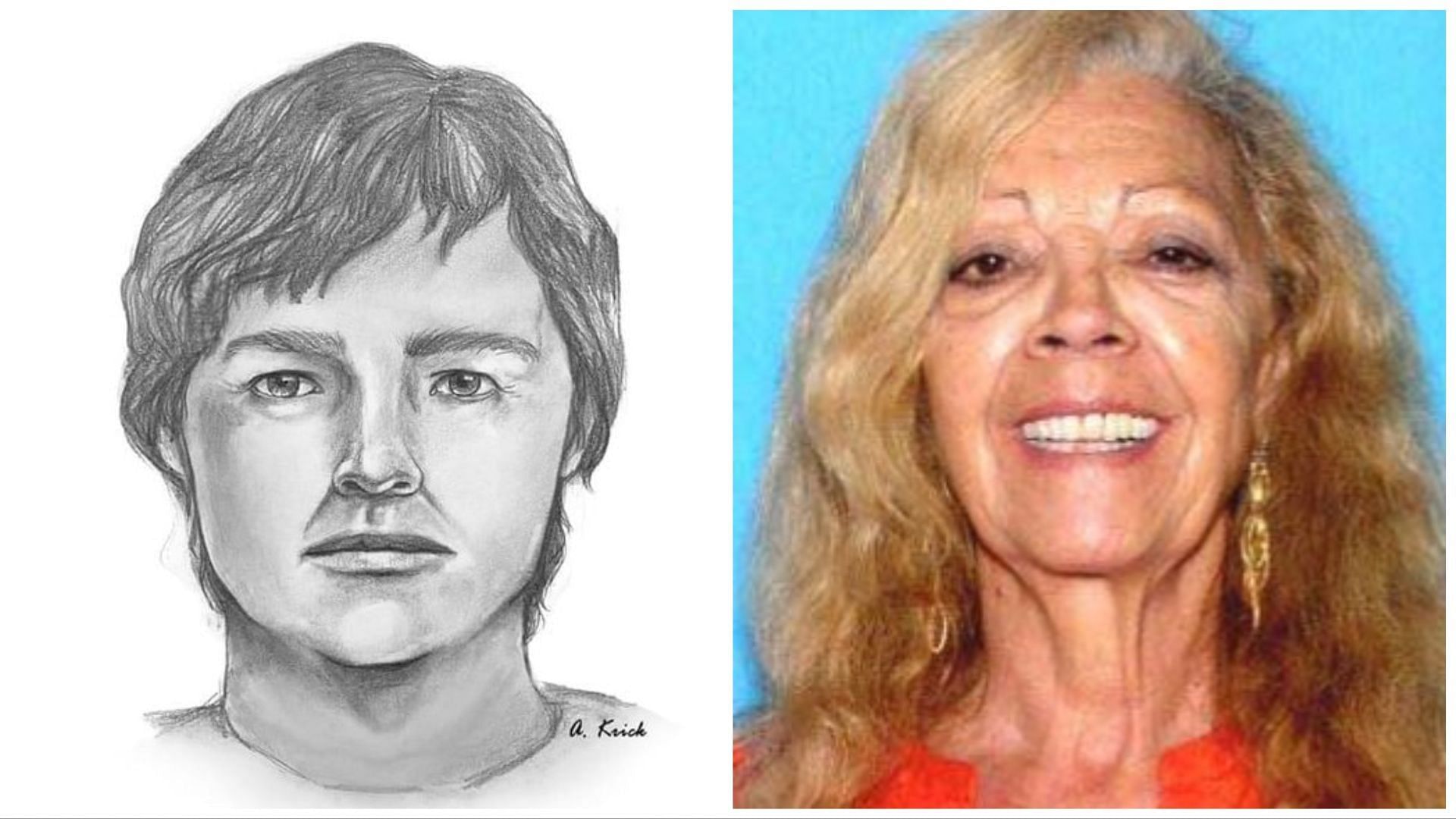 Police revealed the sketch of a suspect who could be the driver that picked up Assunta in 2018, shortly before her disappearance, (Images via TreasureCoast.com and Central Florida Missing Persons/Twitter)