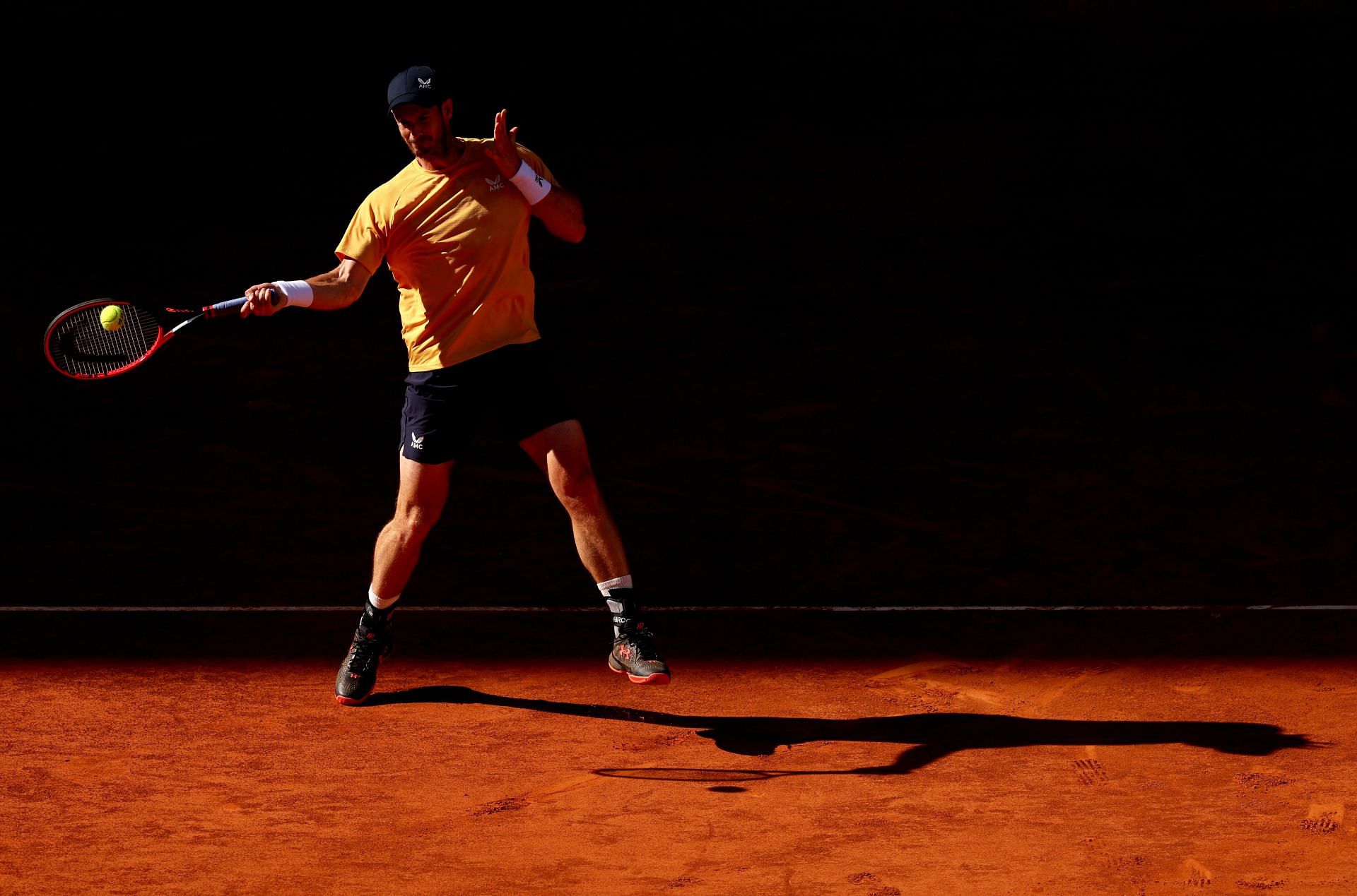 Andy Murray in action at the Madrid Open
