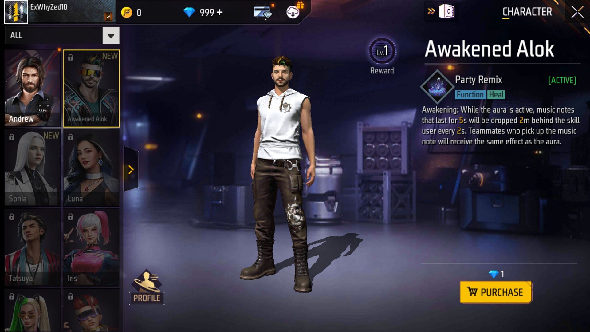 Awakened Alok कैरेक्टर (Image via Garena)