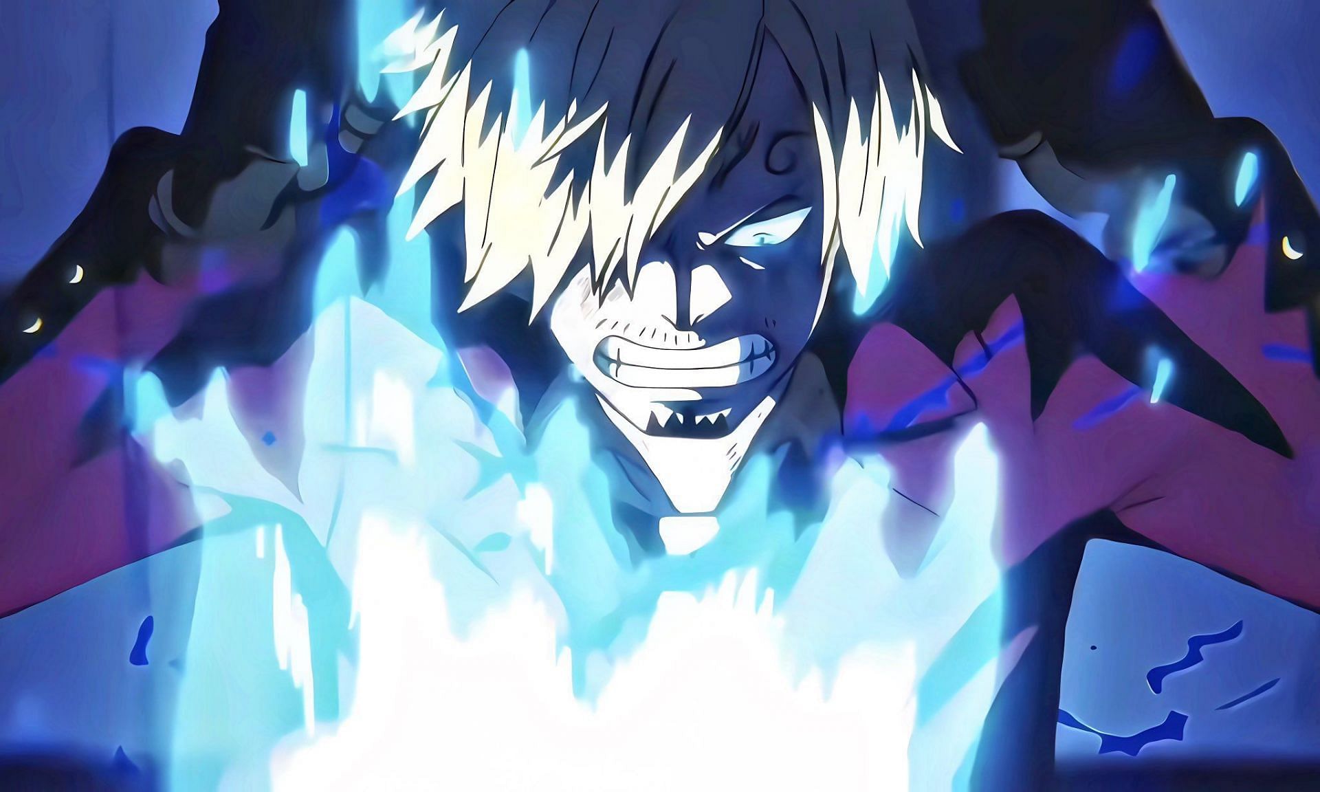 Sanji using Ifrit Jambe on Queen (Image via Toei Animation)