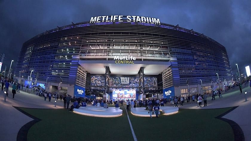 New York Jets at MetLife Stadium Exterior Panoramic Poster