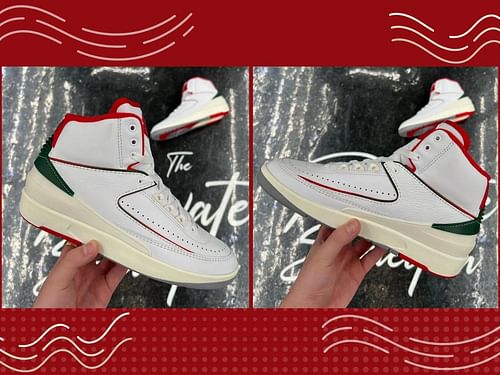 Upcoming Nike Air Jordan 2 "Christmas" sneakers (Image via @masterchefian / Instagram)