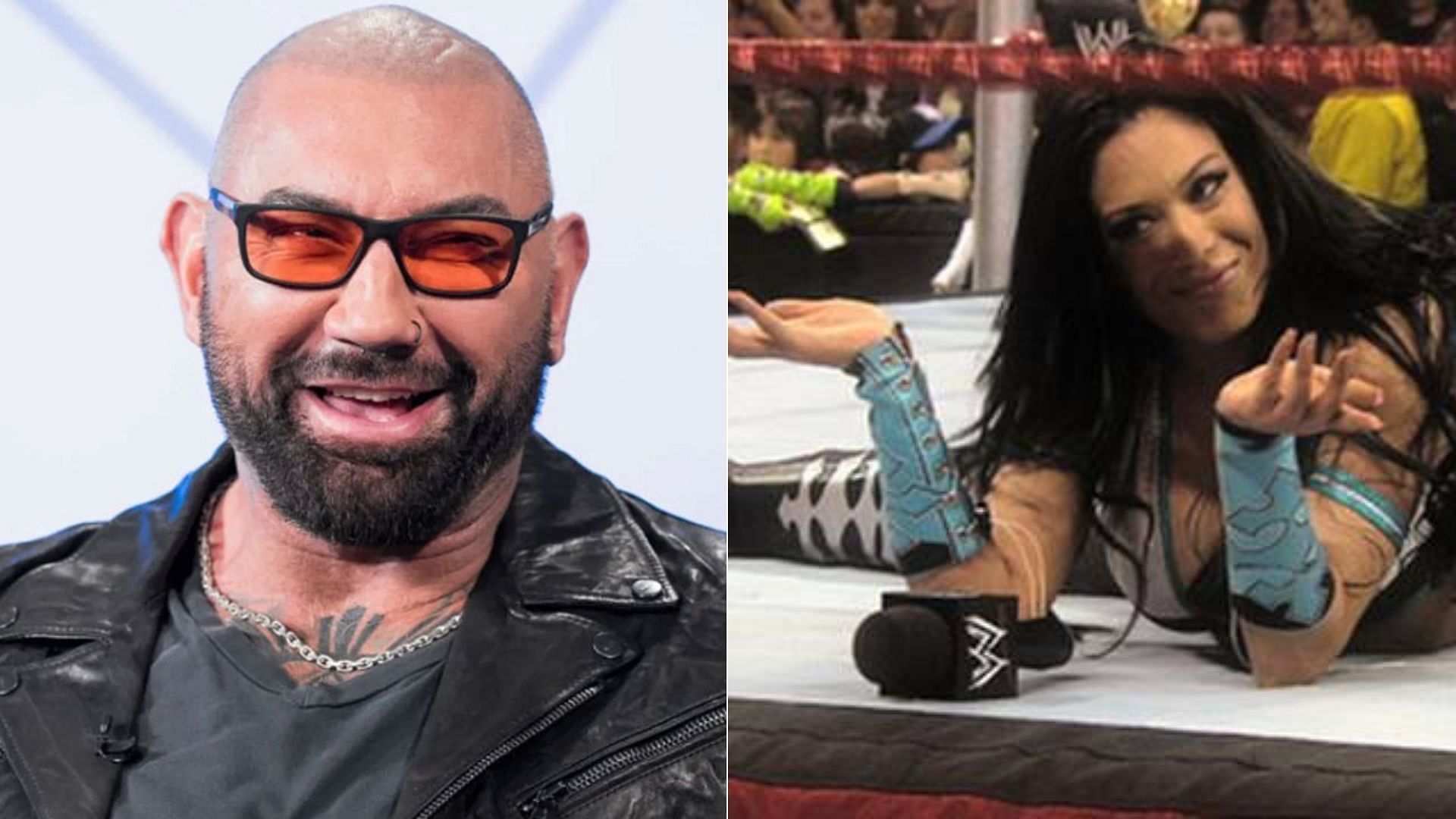 Former WWE stars Dave Batista and Melina Perez