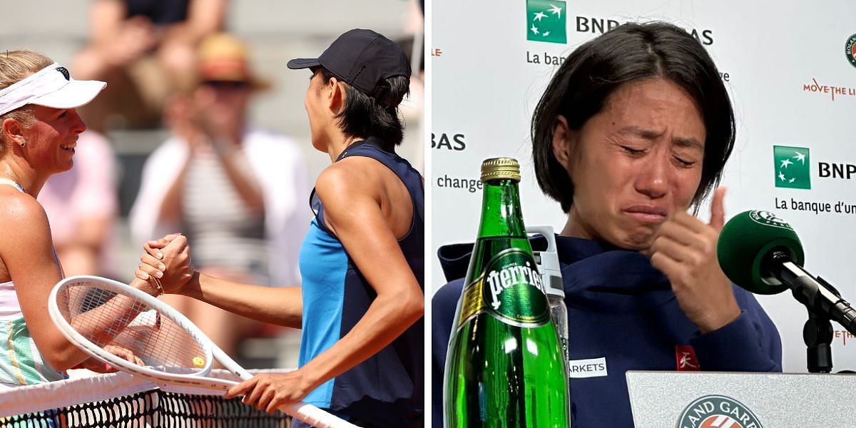Zhang Shuai in tears after loss at French Open