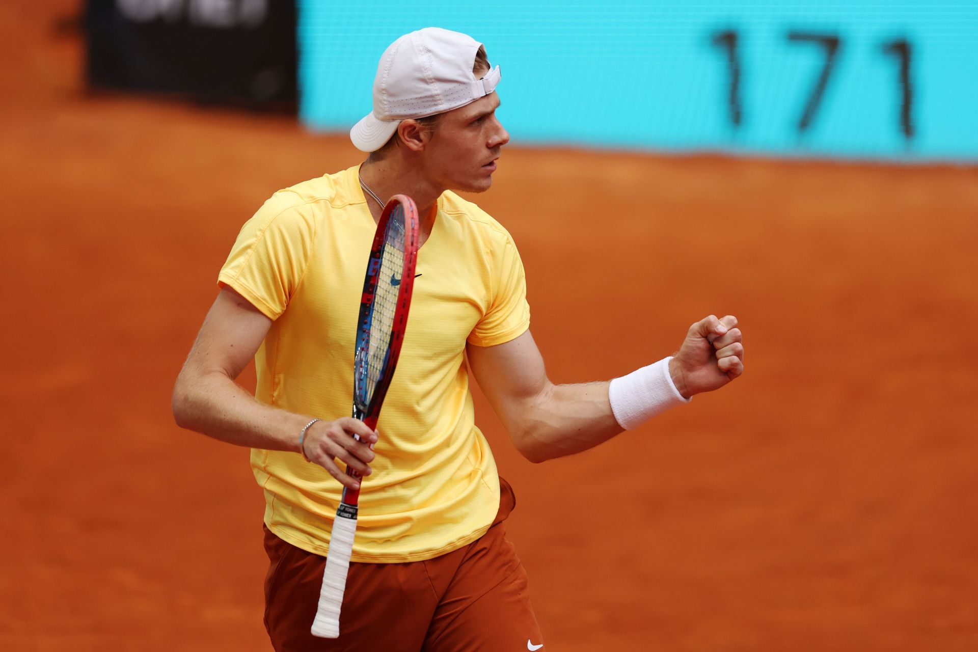 Denis Shapovalov at the 2023 Madrid Open.