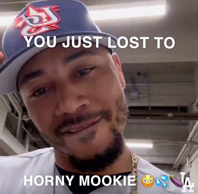 Mookie Betts has surprising reaction to Padres fan's vulgar sign