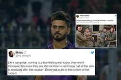"They are eternal clowns"- Fans brutally troll KKR after their thrashing loss against RR in IPL 2023
