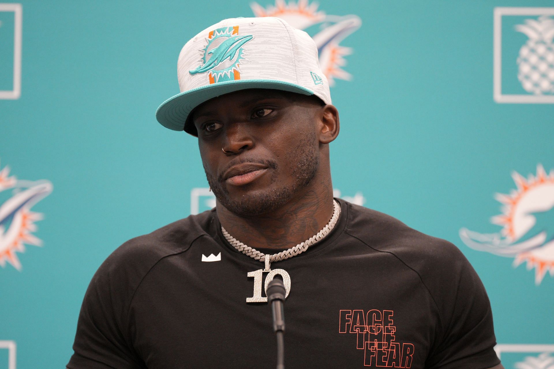 Tyreek Hill at Miami Dolphins Press Conference