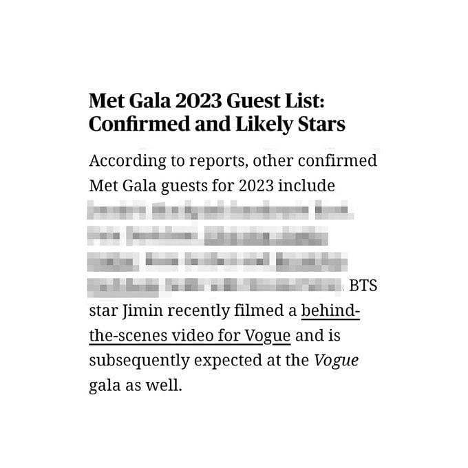 Jimin at Met Gala OMG: Fans create a frenzy as BTS' Jimin is expected to  attend Met Gala 2023