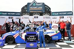 Kyle Larson pips John Hunter Nemechek to score his first NASCAR victory at Darlington