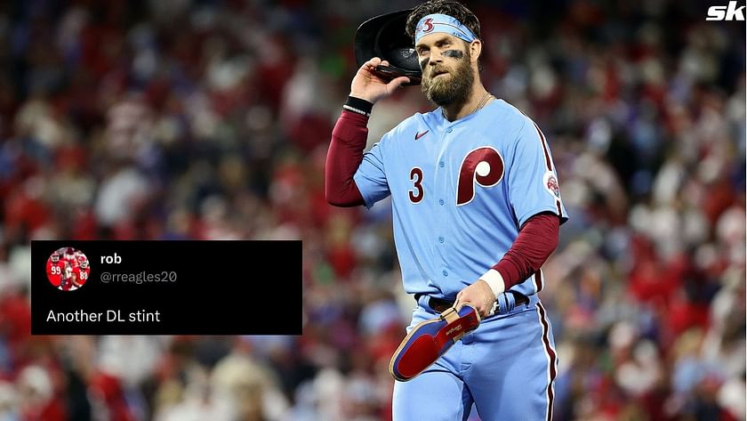 Philadelphia Phillies fans worried as Bryce Harper out of lineup for series  opener against New York Mets: Another DL stint