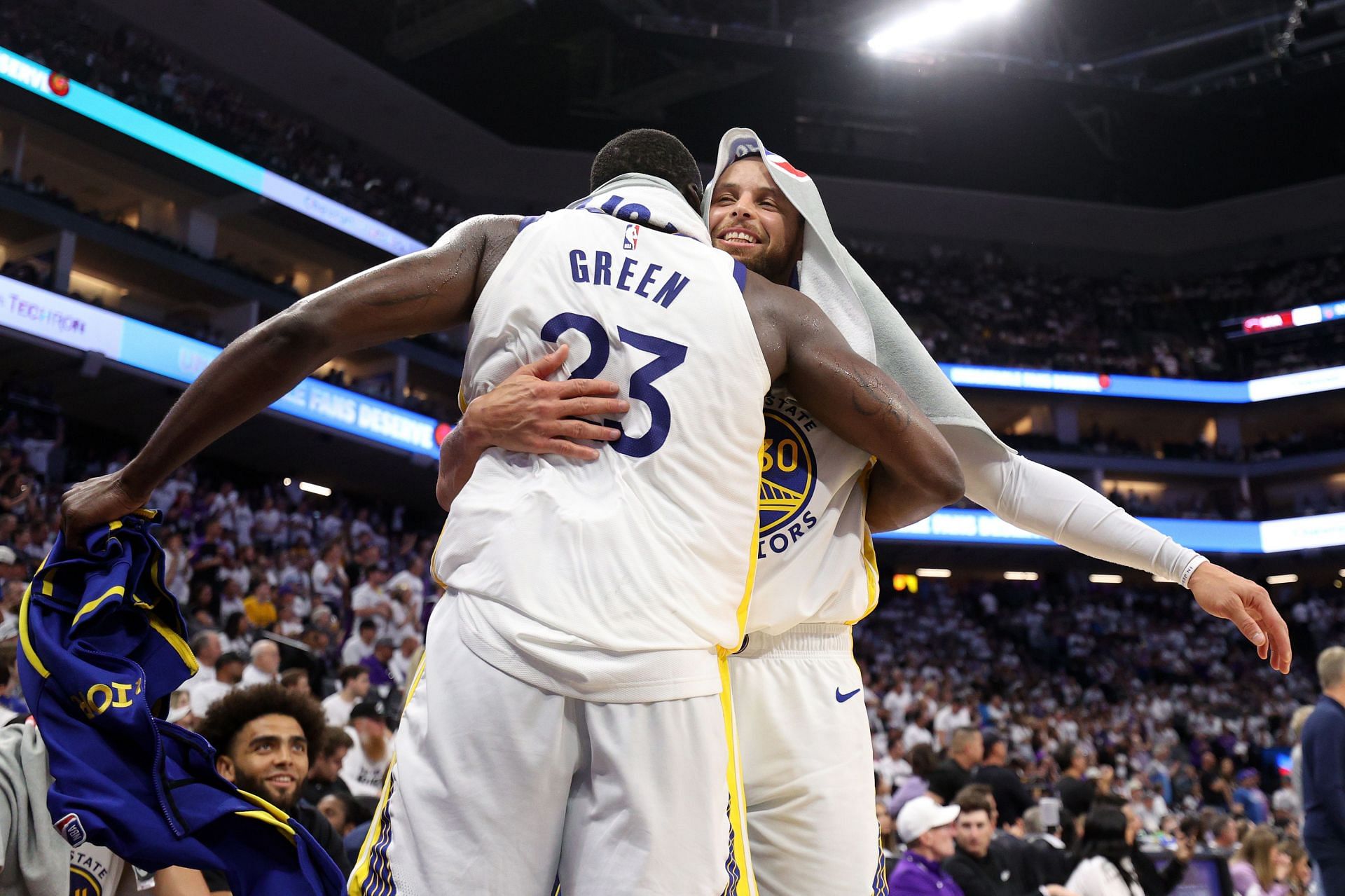 Golden State Warriors teammates Draymond Green and Steph Curry