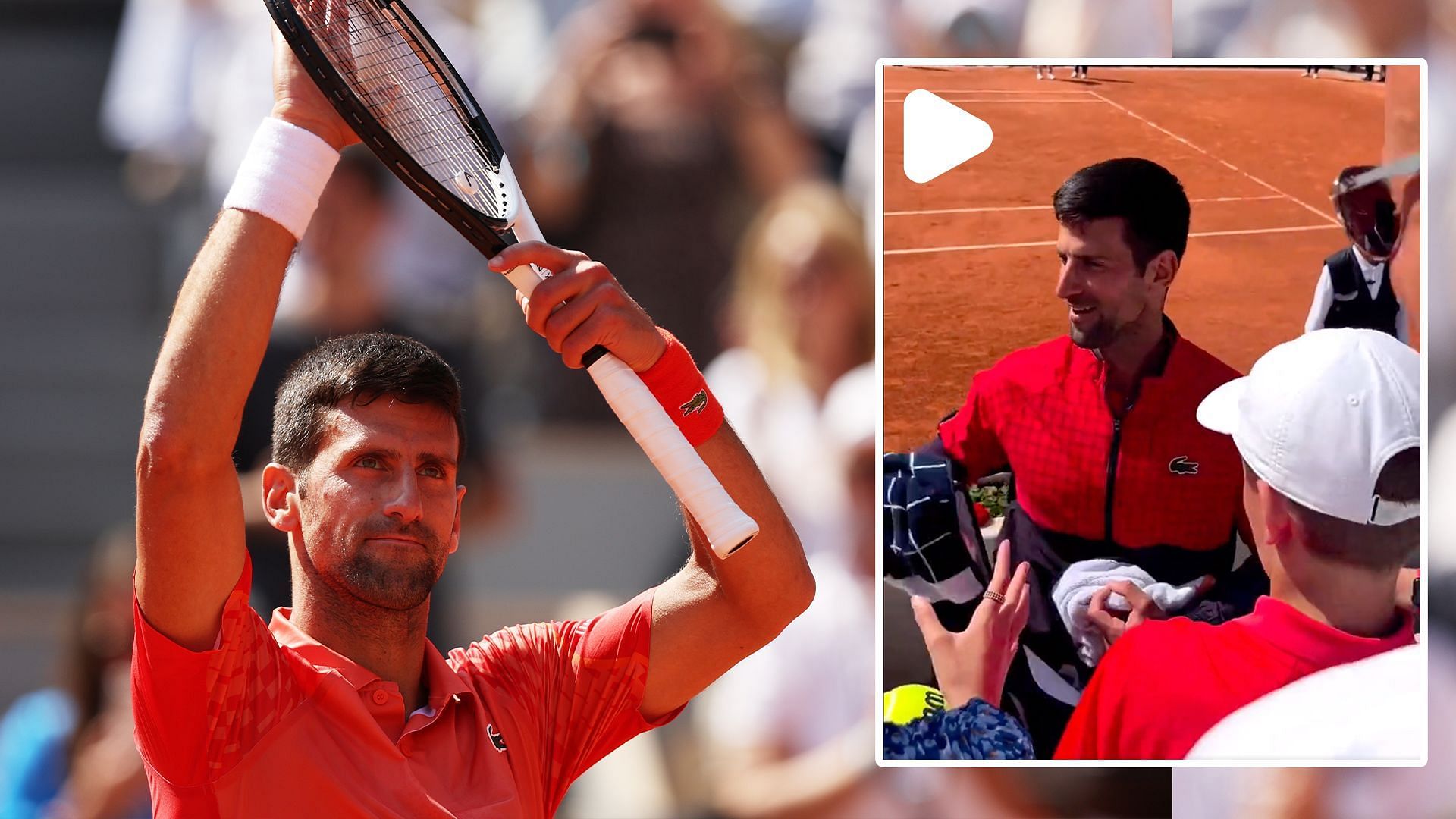 Novak Djokovic kids French Open 2023