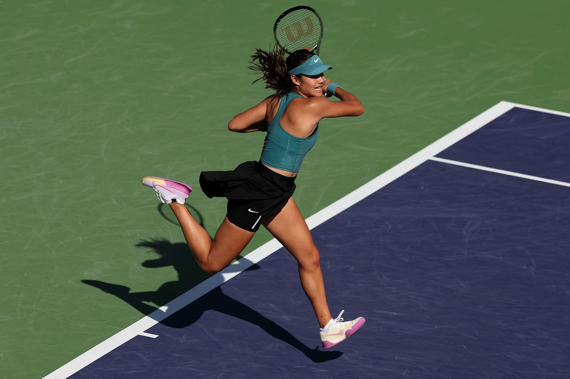 Raducanu in Indian Wells this year