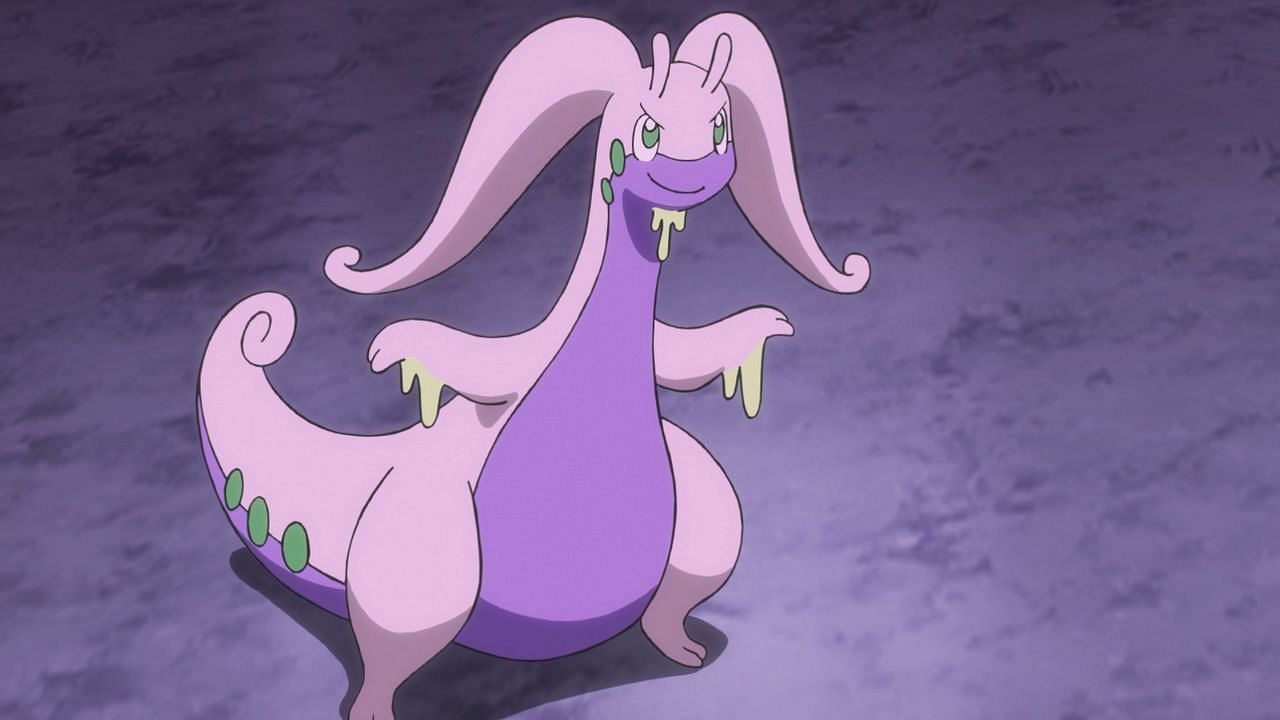 Goodra as it appears in the anime (Image via The Pokemon Company)