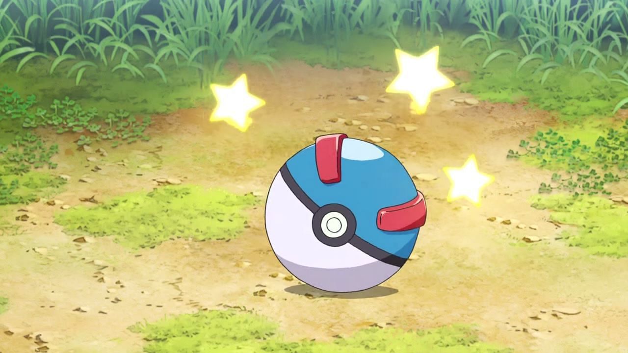 A Great Ball as seen in Pokemon Origins (Image via The Pokemon Company)