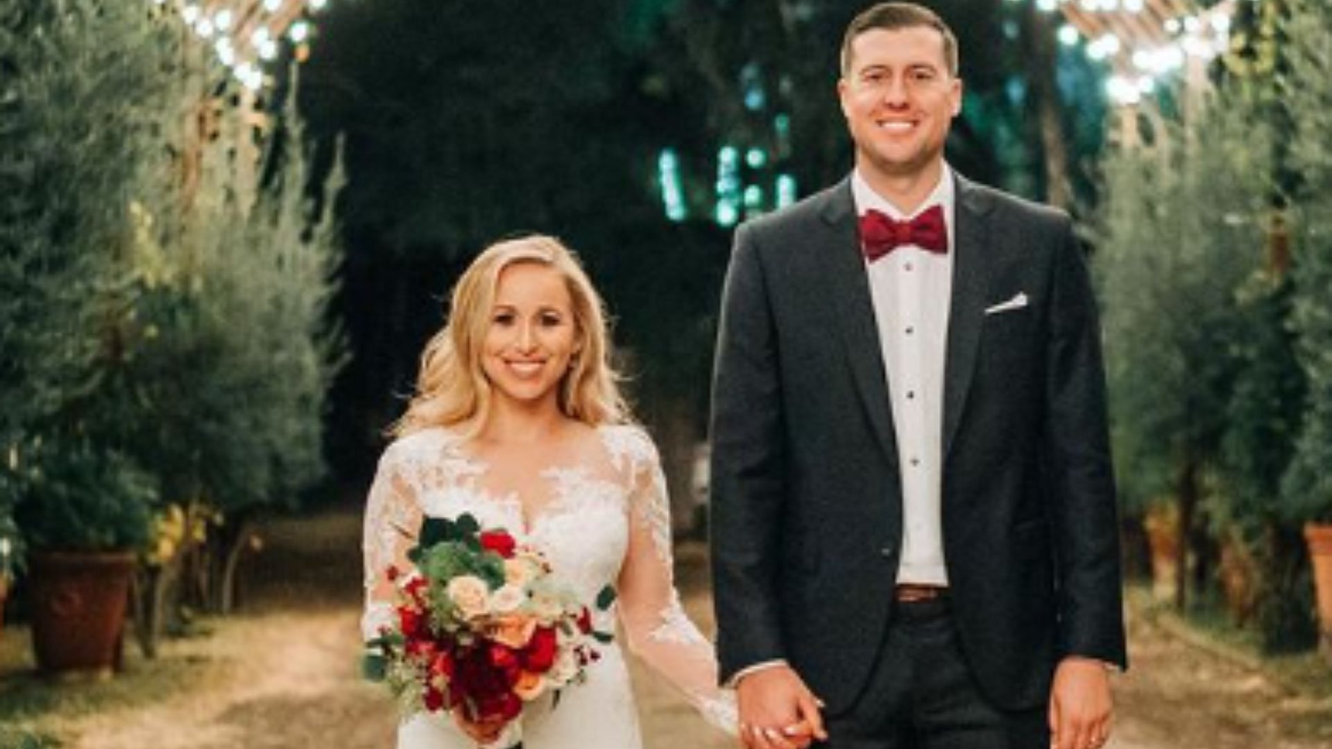 The late Los Angeles pitcher, Tyler Skaggs with his wife, Carli Skaggs. 