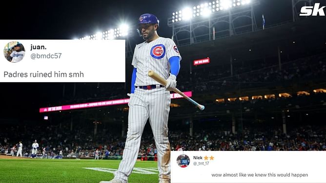 MLB fans react to Chicago Cubs designating Eric Hosmer for assignment: "Padres ruined him" "Almost like we knew this would happen"