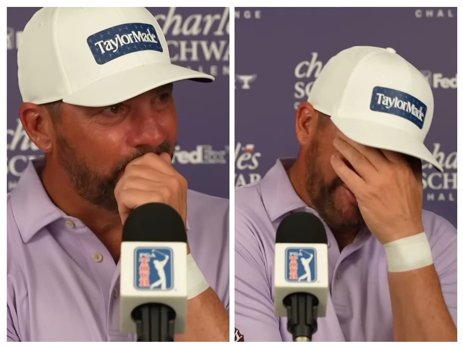 Michael Block got emotional in his post round interview of Charle Schwab Challenge