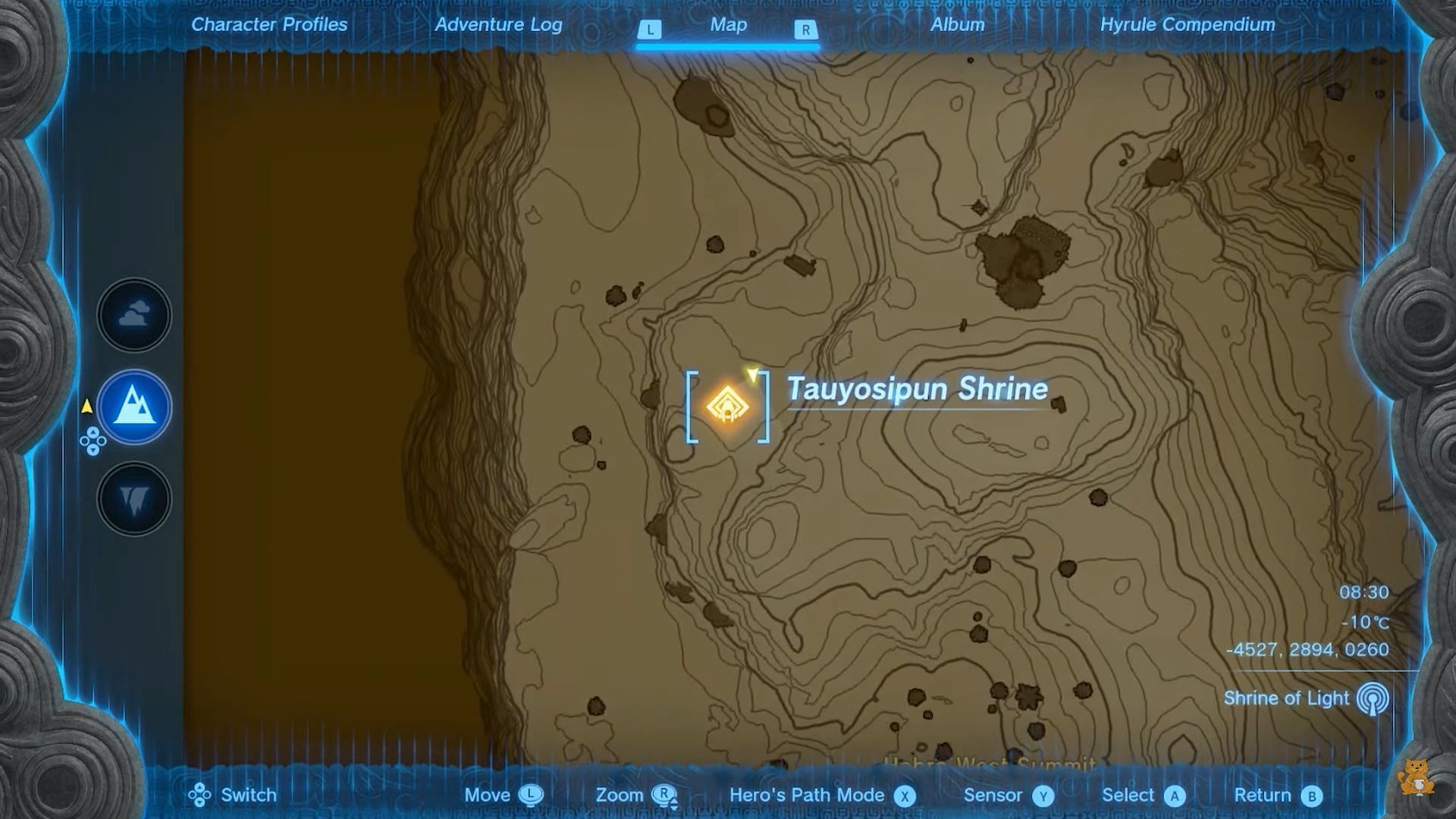 Tauyosipun Shrine location (Image via YouTube/Game Guides) 