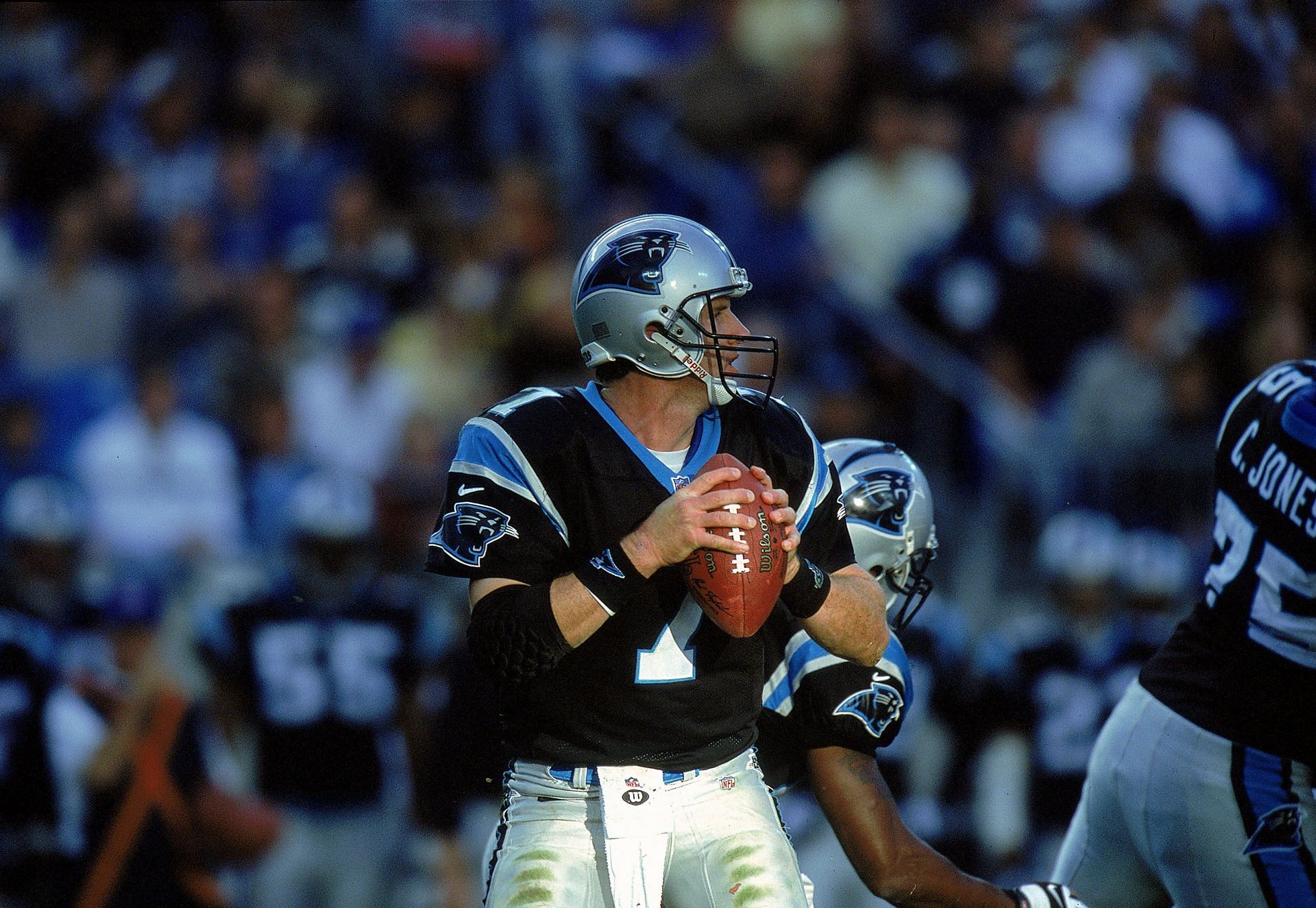 Steve Beuerlein with the Carolina Panthers