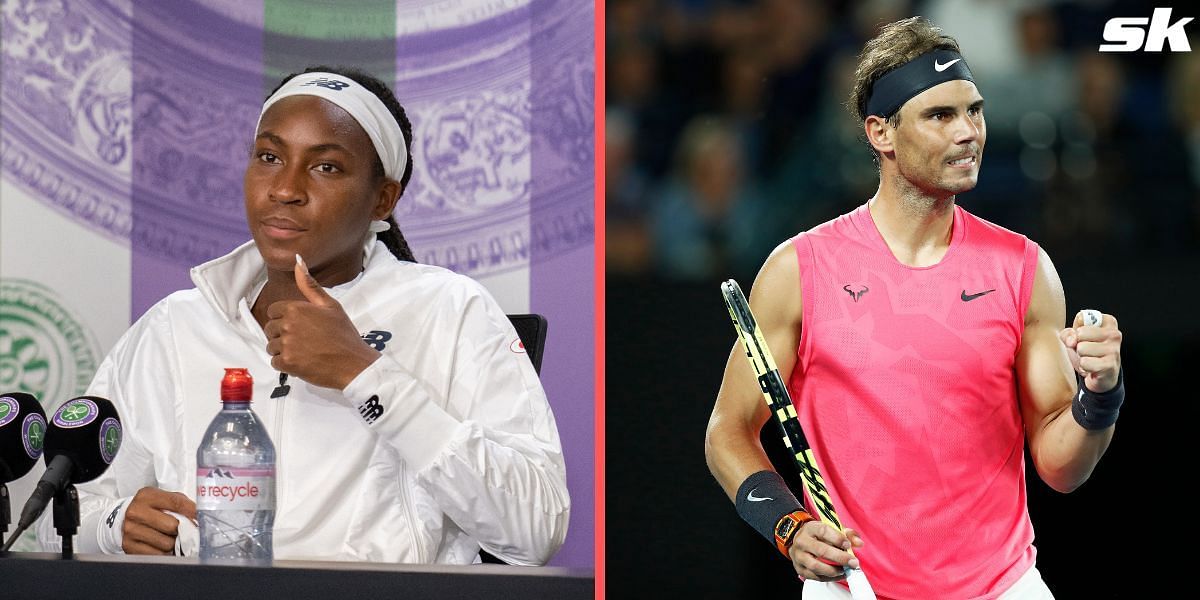 Coco Gauff (L) and Rafael Nadal (R)