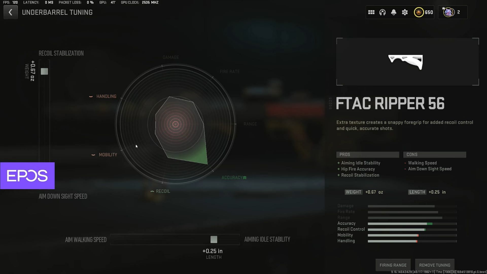 Tuning for FTAC Ripper 56 (Image via Activision and YouTube/Metaphor)