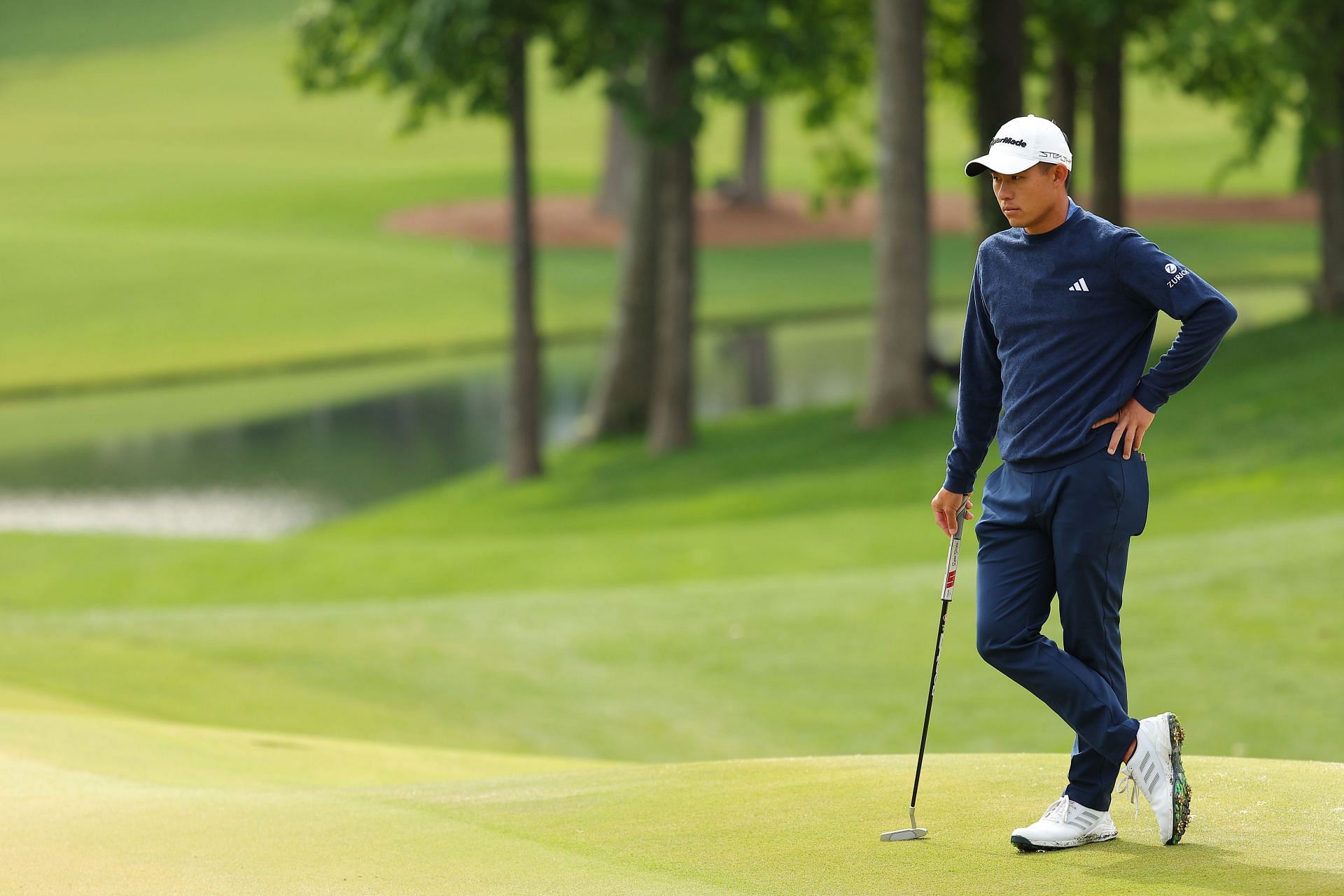 Collin Morikawa during Wells Fargo Championship - Round Two