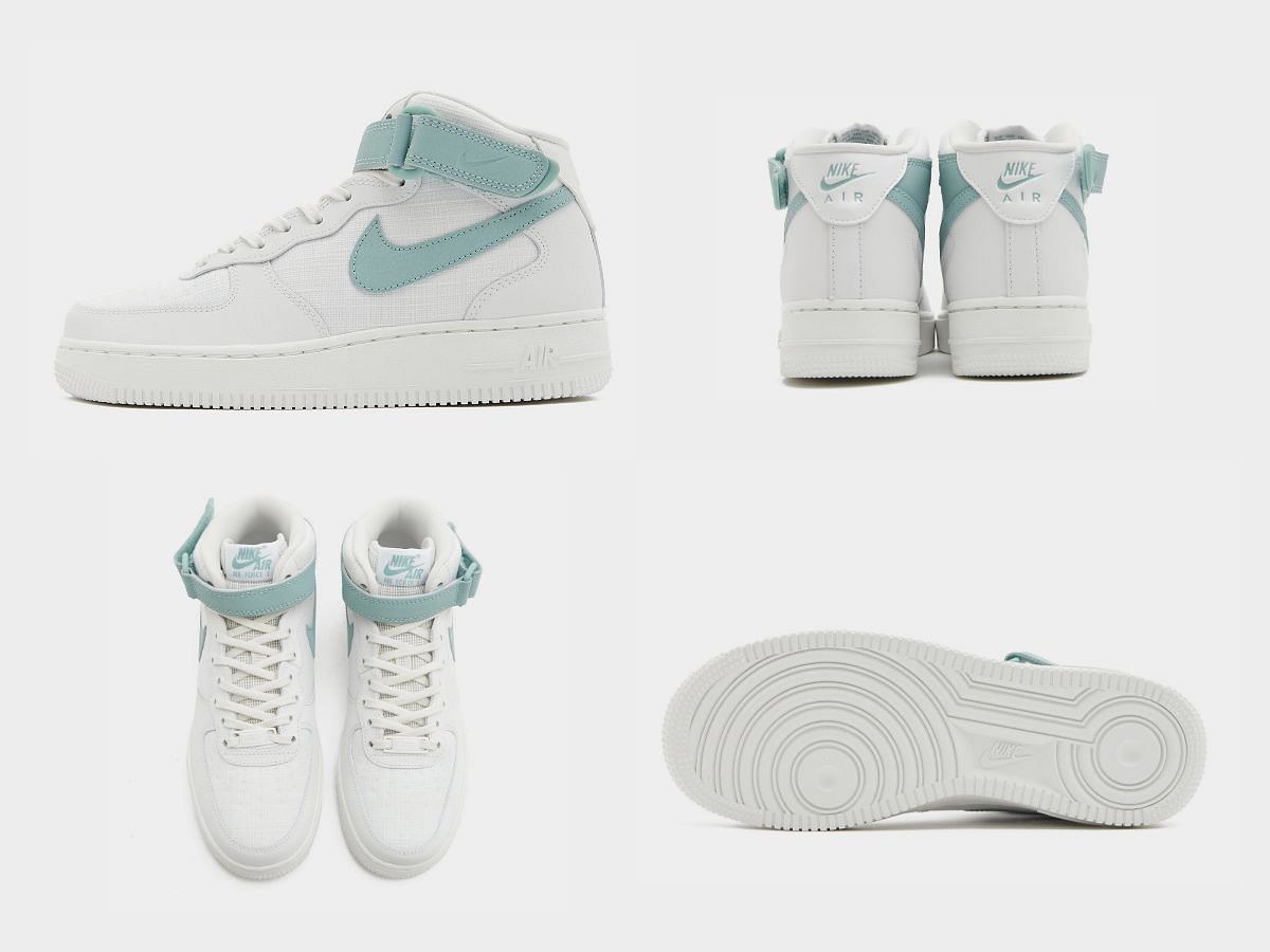 Upcoming Nike Air Force 1 Mid &quot;Seafoam Green&quot; sneakers (Image via Sportskeeda)