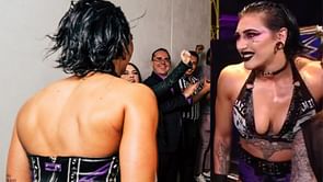 WATCH: Male superstar asks for permission before jumping into Rhea Ripley's arms at WWE show