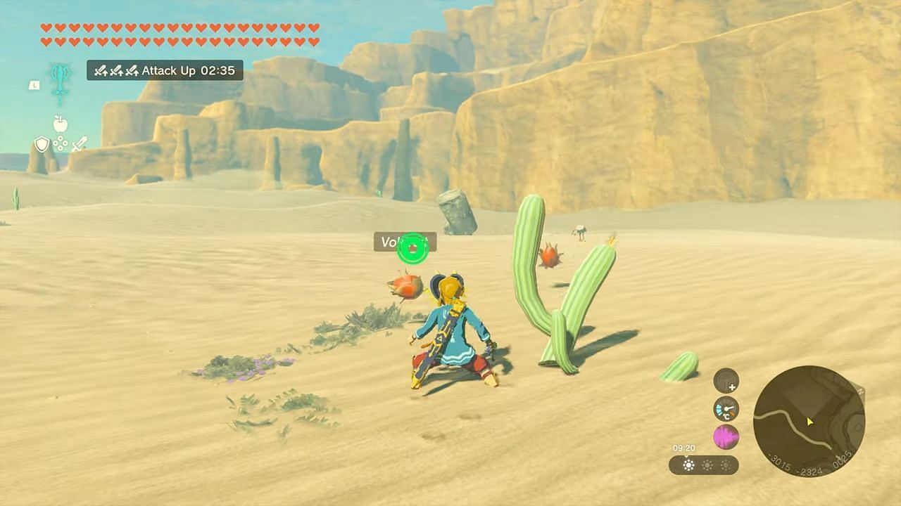 Link farming Voltfruit in The Legend of Zelda Tears of the Kingdom (Image via Nintendo)