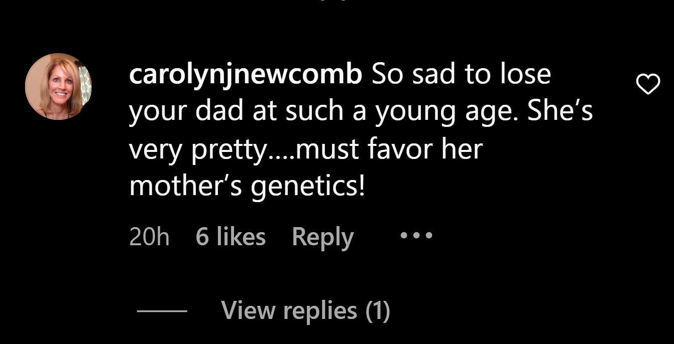 A comment on ET&#039;s post about Meadow Walker&#039;s cameo (Image via Instagram)