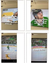 CM Punk with Game 6 commentary between the Dallas Stars and the Vegas Golden Knights on his Instagram account