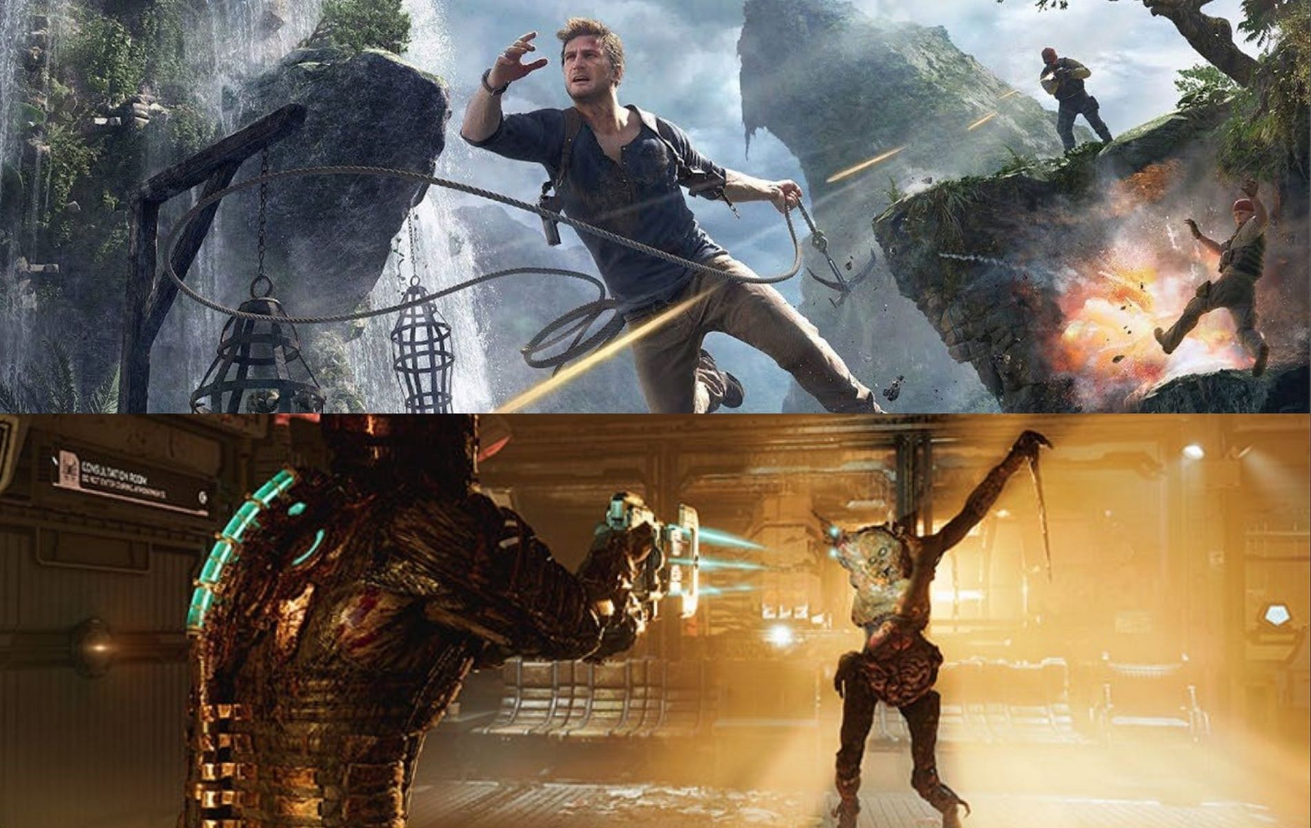 Beginner friendly third person shooters; action, adventure and easy killing (Images via Naughty Dog and Motive Studio)
